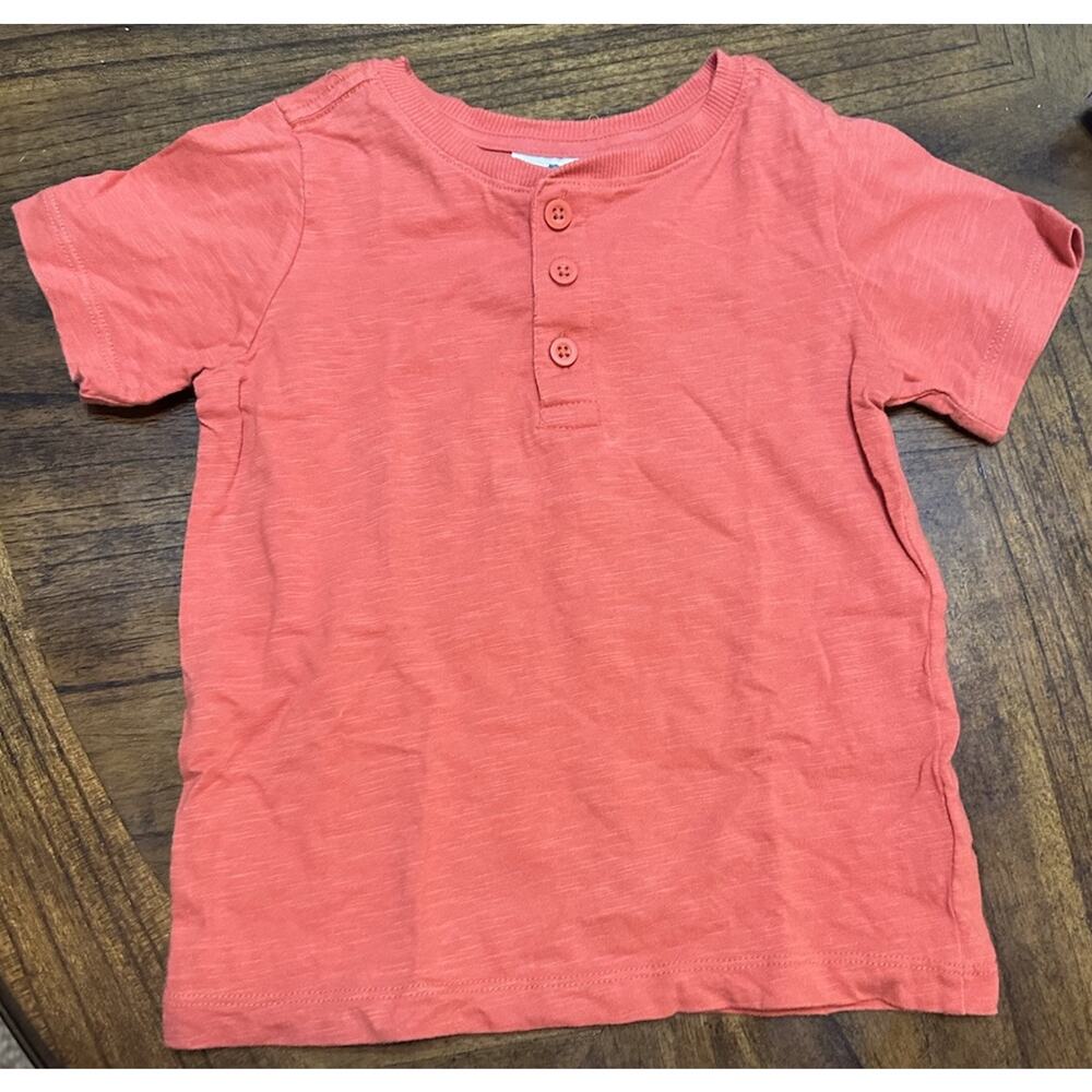 Tommy Bahama T Shirt Boys 3T Toddler Orange Henley Tee
